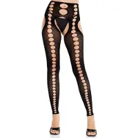 Leg avenue Seamless Opaque Footless Suspender Hose Black