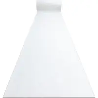 Rugsx Gummibelægning RUMBA 1950 Bryllup enkelt farve hvid 200cm 200x410 cm