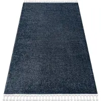 Rugsx Tæppe SEVILLA PC00B strimler, striber blå Tassels berbery Marokkansk shaggy 180x270 cm
