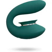 Twitch 3 - Rechargeable Vibrator and Suction - Forest Green