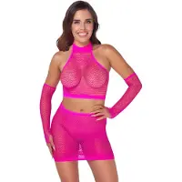 Vuxen 3-piece Net Set Pink