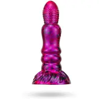 Vuxen Metallic Fantasy Dildo Peern Purple/Black 19,5 cm