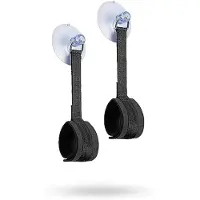 Ouch! Velvet & Velcro Justerbare Håndjern med Sugekopper