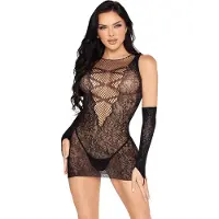 Leg avenue Mini Dress & Matching Gloves