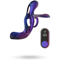Vuxen Hueman Zenith Cock Ring With Glans & Perineum Stimulator
