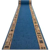 Rugsx Gummibelægning JENA blå 120cm 120x1250 cm