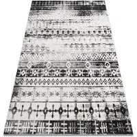 Rugsx Moderne tæppe MUNDO E0592 etnisk boho udendørs beige / sort 120x170 cm