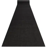 Rugsx Fortovet SISAL FLOORLUX design 20433 sort GLAT 120 cm 120x100 cm