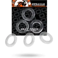 Vuxen Willy Rings Cock Rings Transparent 3-pack