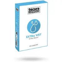 Secura Extra Wet silikonebaserede kondomer, 48 stk.