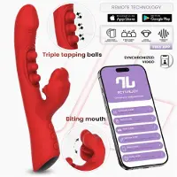 Vuxen Trixy Vibrator With Tapping, Biting & App