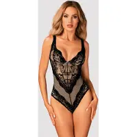 Obsessive OLVIDIA - SORT, GENNEMSIGTIG TEDDY