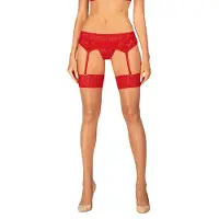 Obsessive INGRIDIA STOCKINGS WITH RED LACE