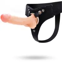 Vuxen Mistress Elastic Strap-on Silicone Dildo 18 cm