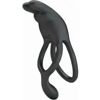 Vuxen Dwayne Double Vibrating Rabbit Cock Ring