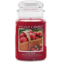 Village Candle Crisp Apple Stor apotekerkrukke i glas Duftlys 21,25 oz. R?d