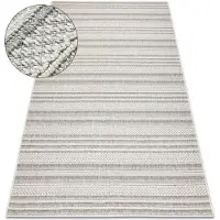 Rugsx Tæppe JERSEY 19233 grå - Linjer, strukturell, loop BOHO 80x150 cm