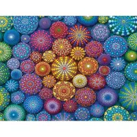 Ravensburger - Strålande Rainbow Mandalas - 2000 Piece Jigsaw Puzzle - Bold Vivid Colors - Intrikade målade stenar i Rainbow Art - Frameble - Pre