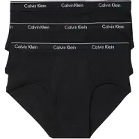 Calvin Klein Cotton Classics 3-pak herrebriefs – sort, XL – Original CK-logo taljebånd, åndbar komfort