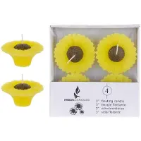 Spaas Mega Candles - Unscented 3 " Flydende solblomsterlys - Gul s?t p? 12