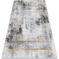 Rugsx ANDRE 1065 tæppe skal vaskes Ramme vintage skridsikker - grå / guld 120x170 cm
