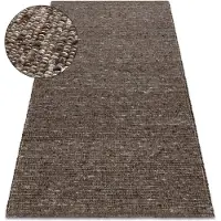 Rugsx NEPAL 2100 tabac brun tæppe - uldent, dobbeltsidet, naturligt 250x300 cm