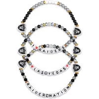Foco Las Vegas Raiders NFL 3 Pack Team Venskab Armbånd Gems Én størrelse