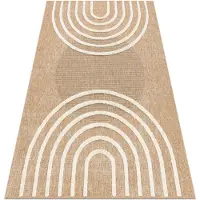 Rugsx SPARK 0688A beige / fløde tæppe - Geometrisk, sisal, strukturel 160x220 cm