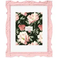 Laura Ashley 11x14 Pink udsmykket tekstureret håndlavet harpiks Billeder Ramme Vægmontering Dekorativ blomsterdesign Home D? Cor Photo Gallery Ar