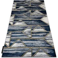 Rugsx Tæppe DE LUXE moderne 462 brosten mursten - Strukturelle guld / grå 120x170 cm