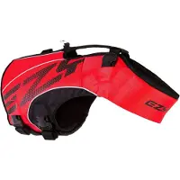 EzyDog x2 Boost Life Jacket Boating Dog Friendly Paddle Board Superior Buoyancy Rescue Handle Lifewacket (Medium Red)