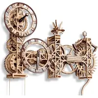 Wooden.City Wood.City Steampunk Mechanical Clock Making Kit - Dekorative v?gur 3D Tr?puslespil til voksne - Tr?klokkit - Tr?urpuslespil Model s?t til voksne