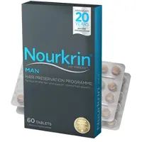 Nourkrin Man 60 tabletter - Naturlig hårvækststøtte til mænd med Marilex, Omega-3 og Bukkehornsfrø