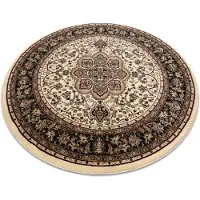 Rugsx Tæppe ROYAL ADR hjul design 521 karamel cirkel 200 cm