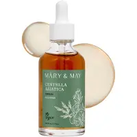 MARY & MAY Koreansk Centella Asiatica Serum 95% Pure Extract - Hudberoligende ansigtsserum til irriteret hud - Hurtigtabsorberende ikke-klbende EW