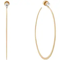 Michael Kors Whisper Hoop-øreringe i guld - rustfrit stål og kubisk zirkonia, til kvinder, model MKJ5999710