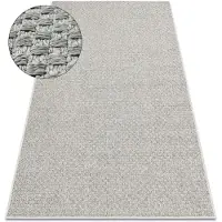Rugsx Tæppe ORIGI 3661 grå - fladvævet SISAL snor 58x100 cm