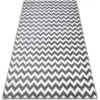 Rugsx Tæppe SKETCH - F561 grå/hvid - Zigzag 80x150 cm