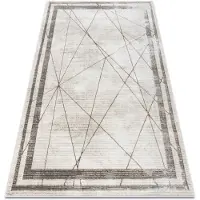 Rugsx BLISS Z201Z128 tæppe creme / beige - Ramme, geometrisk, moderne, strukturel 140x190 cm