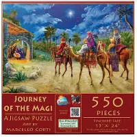 Sunsout Inc - Journey of the Magi - 550 PC Jigsaw Puzzle af kunstner: Marcello Corti - F?rdig st?rrelse 15 " X 24 " Jul - MPN# 60602