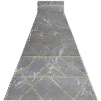 Rugsx Tæppeløber EMERALD eksklusiv 1012 glamour, stilfuld marmor, geometrisk grå / guld 80 cm 80x170 cm