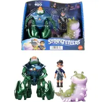 Mattel Disney och Pixar Elio Action Figure Storyteller 3 Pack Elio Ambassador Grigon och Glordon-karaktärer Placerbara filmleksaker i 4-in-skala