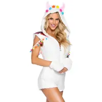 Leg avenue 2 pc cuddly lama inkluderer ul - lille / hvid