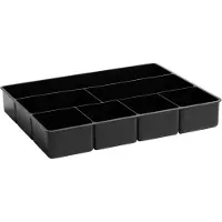 Rubbermaid Rumbermaid Extra Deep Desk Drawer Director Tray Plastic 11.875 x 15 x 2,5 tommer sort
