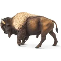 Safari Ltd. North American Bison Figure - Realistisk 5" Wildlife Figurine - P?dagogisk leget?j til drenge, piger og b?rn i alderen 3+