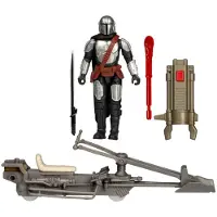 Star Wars Epic World of Action The Mandalorian & Speeder Bike 4-tommer actionfigur og kretjslegetj til 4-rige drenge og piger og opefter