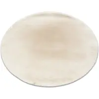 Rugsx Tæppe BUNNY hjul elfenben IMITERET KANINPELS cirkel 200 cm