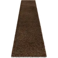 Rugsx Tæppe, Fortovet SOFFI shaggy 5cm brun - ind i køkkenet, til gangen, til korridoren 80x300 cm