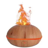 Melitt Colorful Volcano Diffuser 200ml Ultrasonic Flame Fire Humidifier with Auto-Off Protection Cool Mist Diffuser A