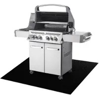 Rugsx TRIUMPH 990 beskyttende grillmåtte til terrasse, udendørs - sort 120x200 cm